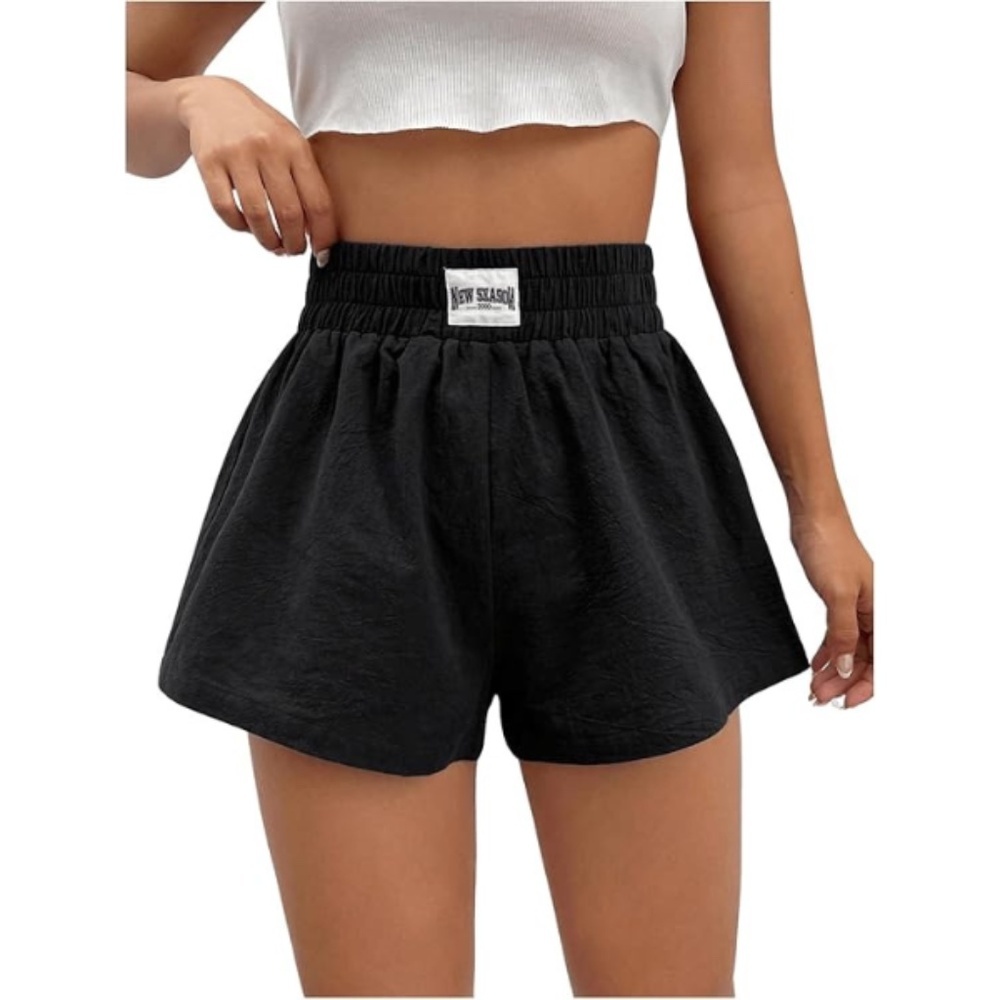 SHEIN Black cotton‎ shorts